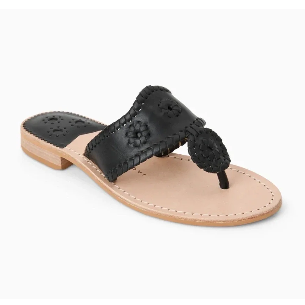 The Willow Jack Rogers Flat Espresso Brown Sandal sz 10 M‎